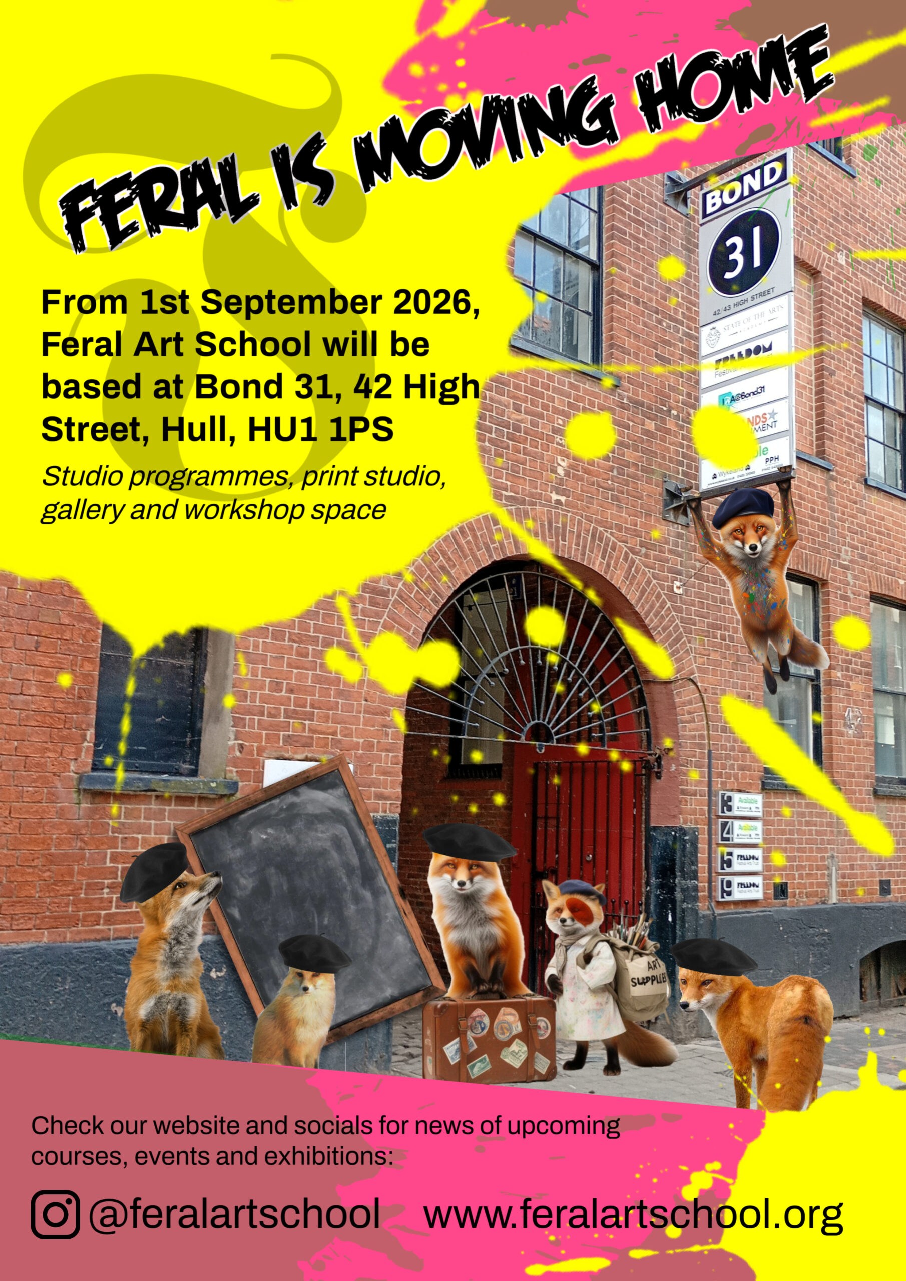 Feral Art School is moving!